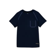 Athletic Works Boys Mixed Media Tee with Short Sleeves, Sizes 4-18 \u0026 Husky